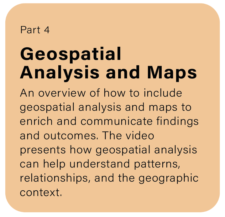 Geospatial Analysis and Maps